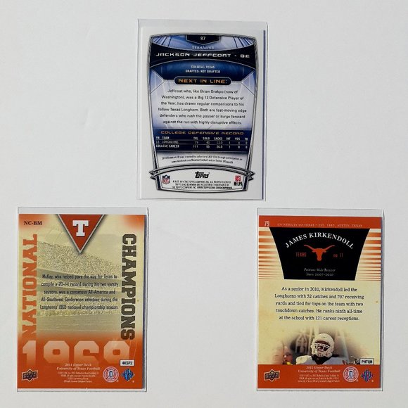 Texas Longhorns 9 Card Lot - CFBL [3_8_1] - Picture 8 of 8